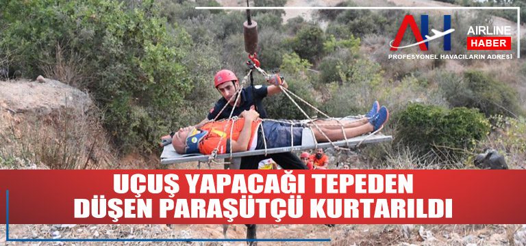 Uçuş-yapacağı-tepeden-düşen-paraşütçü-kurtarıldı