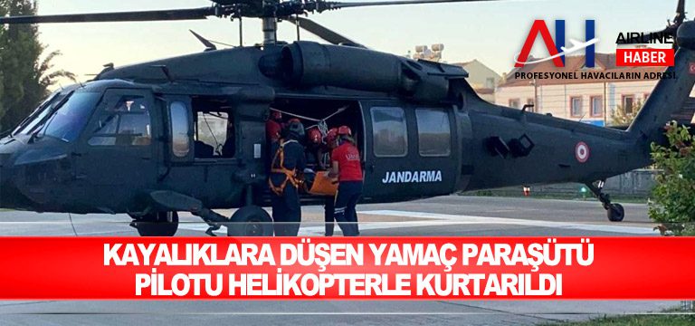 Kayalıklara-düşen-yamaç-paraşütü-pilotu-helikopterle-kurtarıldı