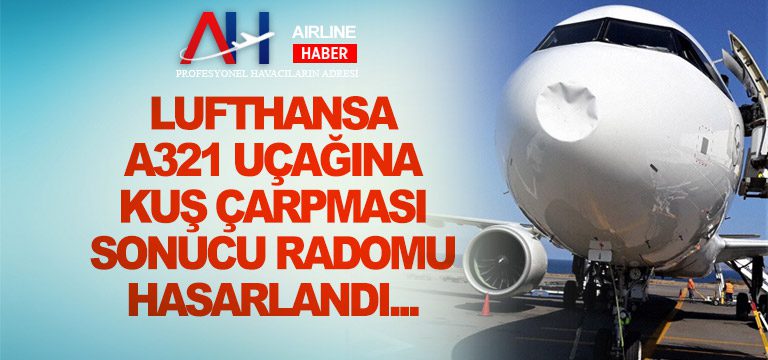 Lufthansa-A321-uçağına-kuş-çarpması-sonucu-radomu-hasarlandı...