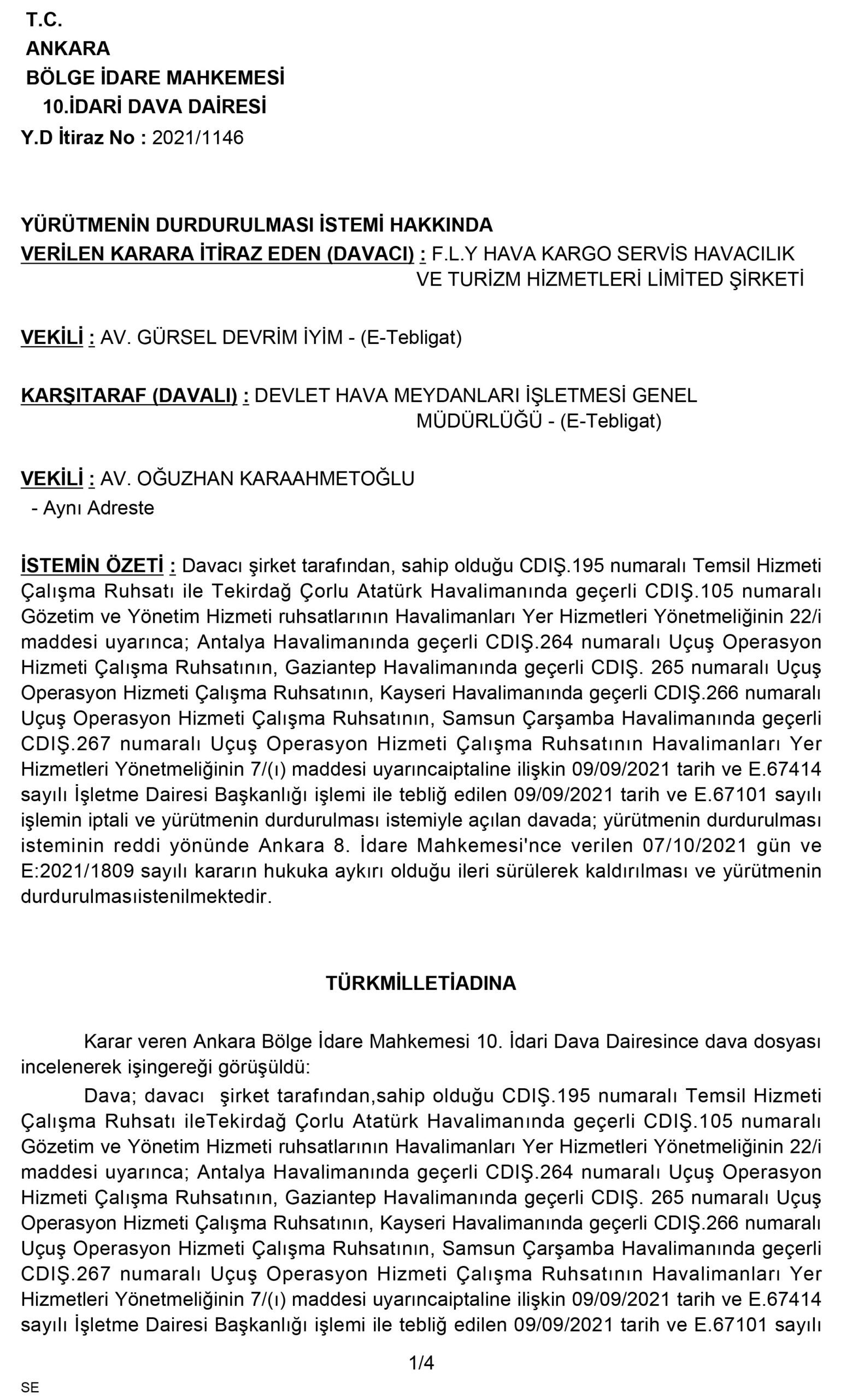 Son Dakika Havacılık Haberleri | Türk Hava Yolları, Pegasus, Sunexpress, Corendon, Havacılık, Havayolları, Havalimanları, Havaalanları, THY, Hostes, Pilot, Uçak, Kabin memuru, SHGM, DHMİ Bölge İdare Mahkemesi YD İtiraz Kararlari 6761423222438222731 1 scaled