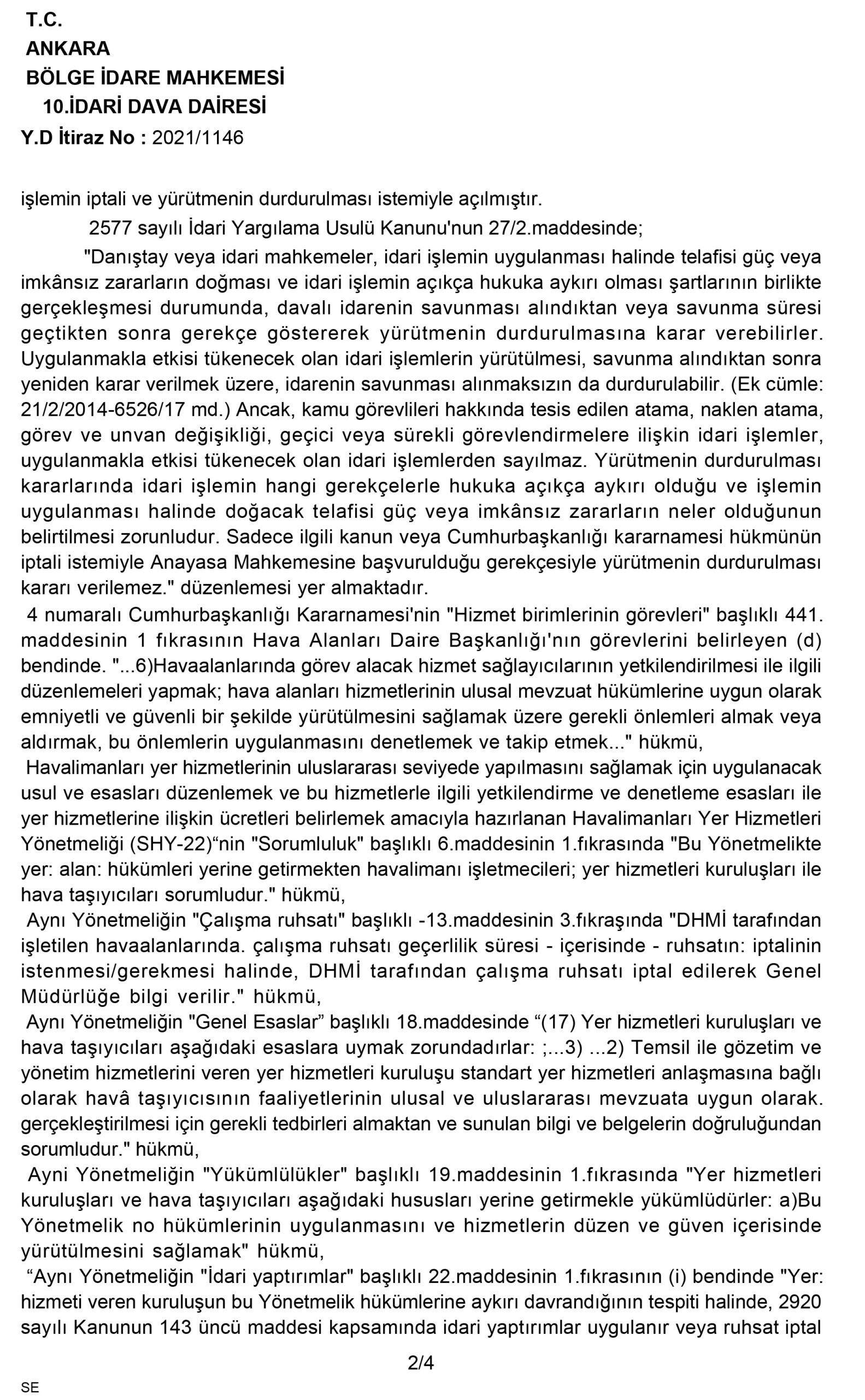 Son Dakika Havacılık Haberleri | Türk Hava Yolları, Pegasus, Sunexpress, Corendon, Havacılık, Havayolları, Havalimanları, Havaalanları, THY, Hostes, Pilot, Uçak, Kabin memuru, SHGM, DHMİ Bölge İdare Mahkemesi YD İtiraz Kararlari 6761423222438222731 2 scaled