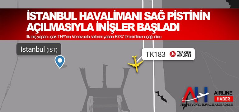 ilk-iniş-yapan-uçak-THY'nin-Venezuela-seferini-yapan-B787-Dreamliner-uçağı-oldu