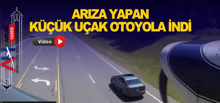 Arıza-yapan-küçük-uçak-otoyola-indi