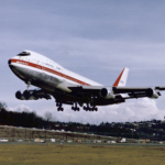 Takeoff of the first Boeing 747 at Boeing Field