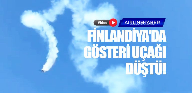 Finlandiya'da gösteri uçağı düştü!