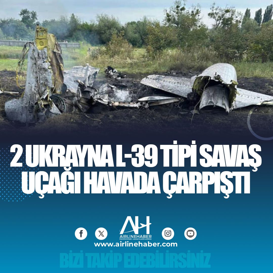 2 Ukrayna L-39 tipi savaş uçağı havada çarpıştı