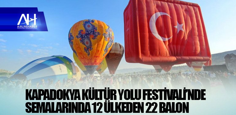 Kapadokya Kültür Yolu Festivali’nde semalarında 12 ülkeden 22 balon