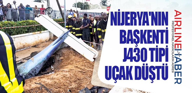 Nijerya'nın başkenti J430 tipi uçak düştü