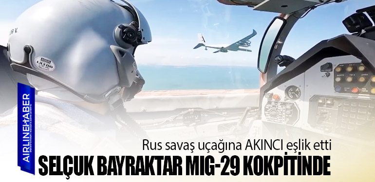 Selçuk Bayraktar MIG-29 kokpitinde