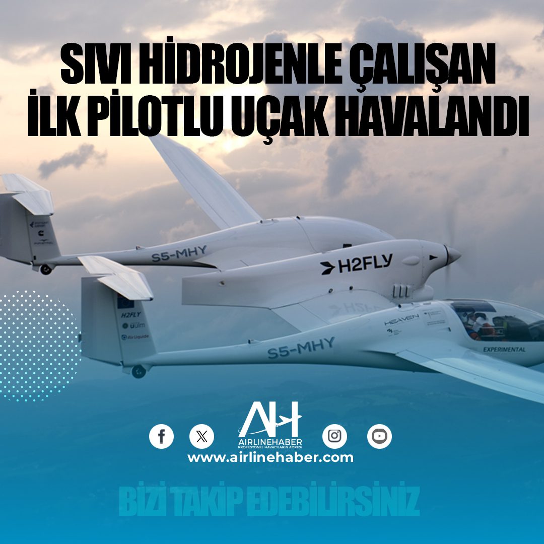 Sıvı hidrojenle çalışan ilk pilotlu uçak havalandı