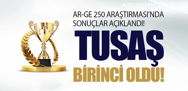 AR-GE 250 ARAŞTIRMASI’NDA SONUÇLAR AÇIKLANDI! TUSAŞ BİRİNCİ OLDU!