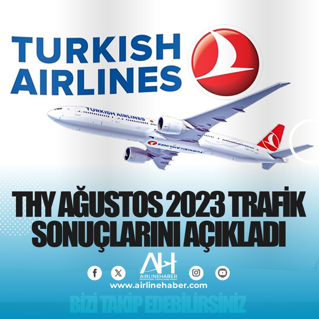 THY Ağustos 2023 Trafik Sonuçlarını Açıkladı