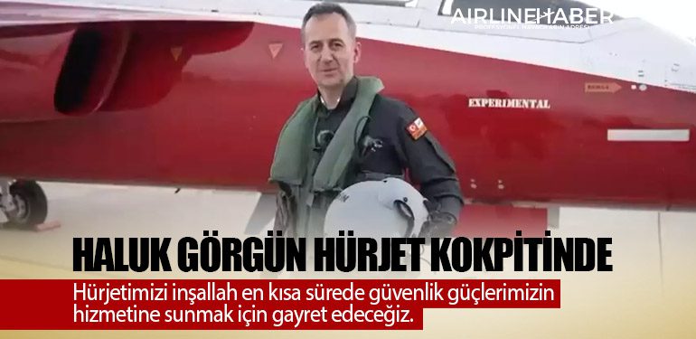 Haluk Görgün Hürjet kokpitinde