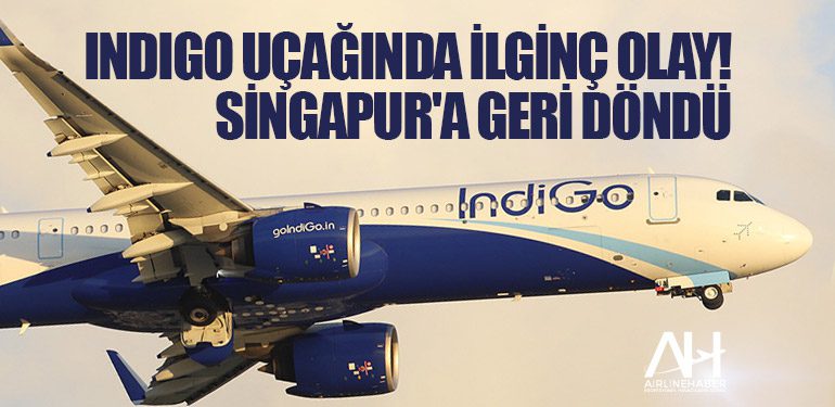 IndiGo uçağında ilginç olay! Singapur'a geri döndü