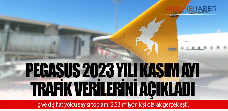 Pegasus 2023 yılı Kasım ayı trafik verilerini açıkladı