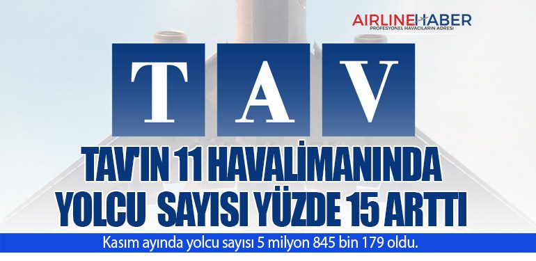 TAV'ın 11 havalimanında yolcu sayısı yüzde 15 arttı