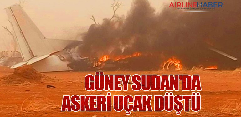 Güney Sudan'da askeri uçak düştü