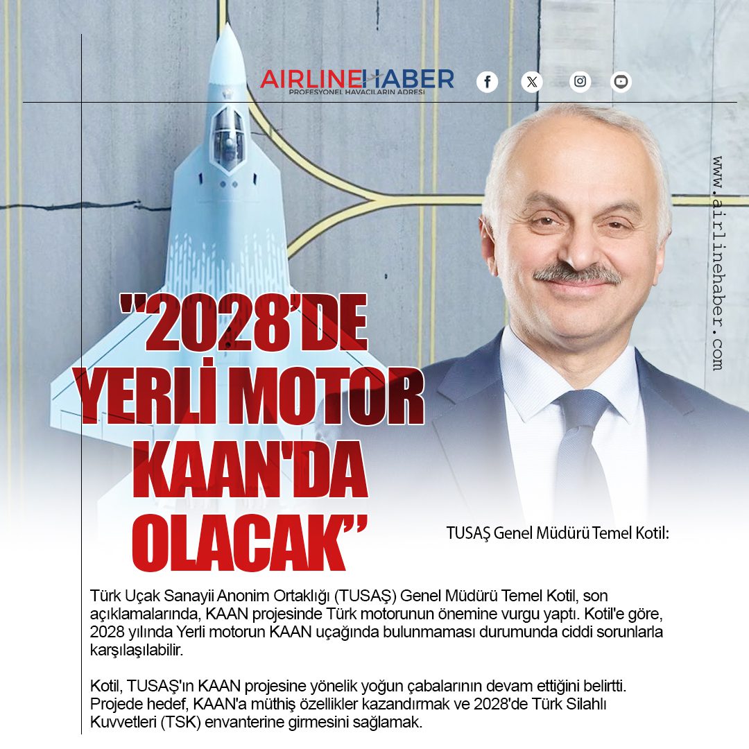 TUSAŞ Genel Müdürü Temel Kotil: "2028’de Yerli Motor KAAN'da Olacak