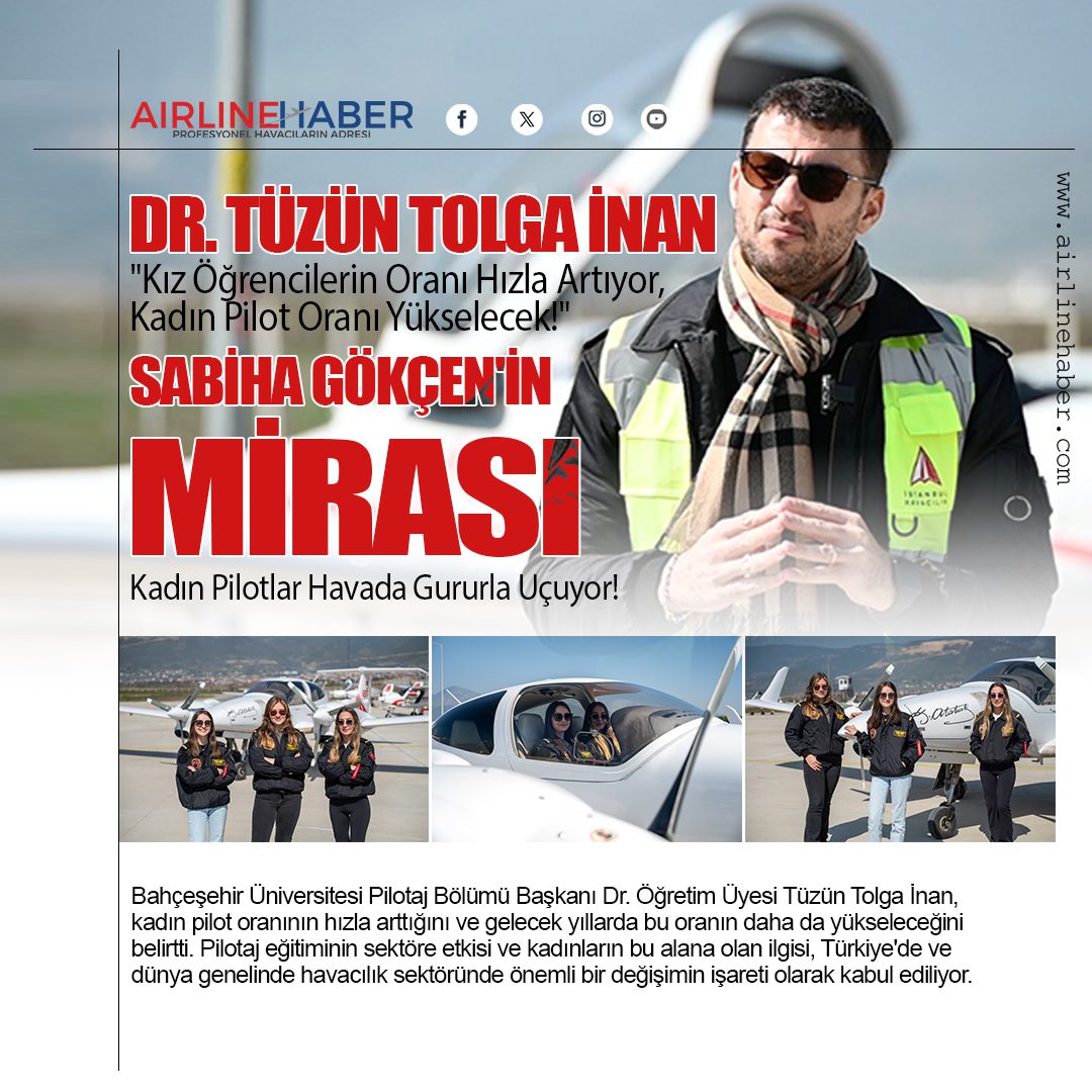 Sabiha Gökçen'in Mirası: Kadın Pilotlar Havada Gururla Uçuyor! Dr. Tüzün Tolga İnan: "Kız Öğrencilerin Oranı Hızla Artıyor, Kadın Pilot Oranı Yükselecek!"