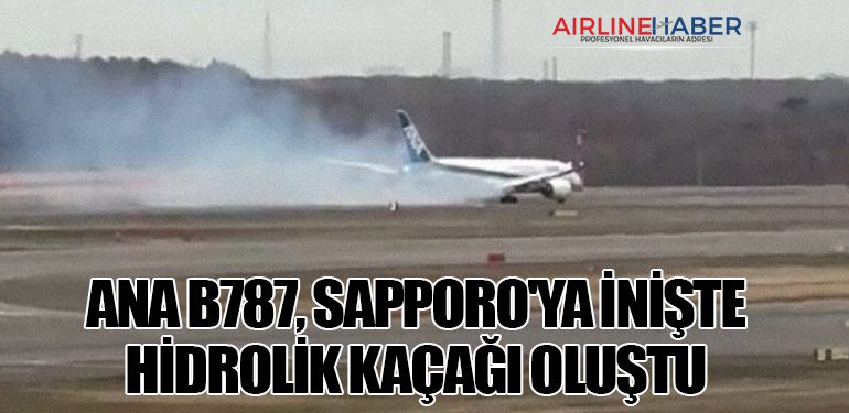 ANA B787, Sapporo'ya inişte hidrolik kaçağı oluştu