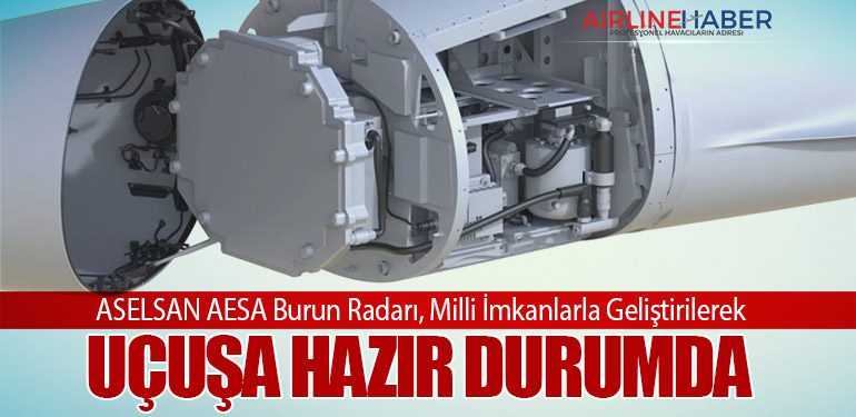 ASELSAN AESA Burun Radarı, Milli İmkanlarla Geliştirilerek Uçuşa Hazır Durumda