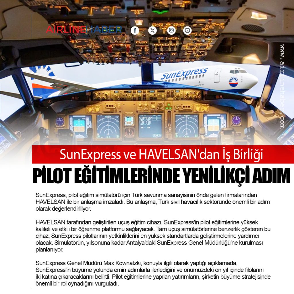 SunExpress ve HAVELSAN'dan İş Birliği: Pilot Eğitimlerinde Yenilikçi Adım