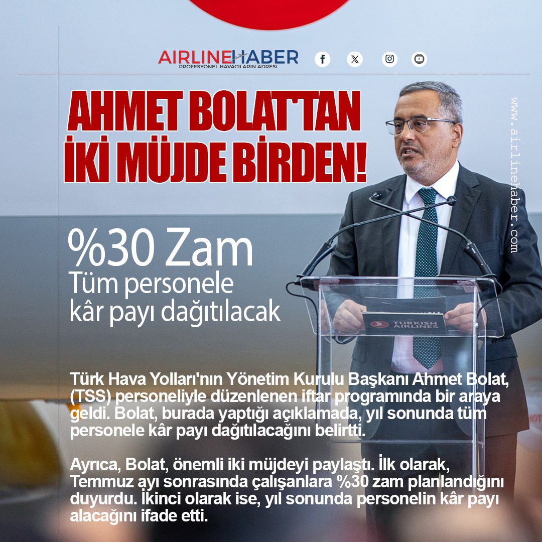 Ahmet Bolat'tan iki müjde birden! Yüzde 30 Zam ve tüm personele kâr payı dağıtılacak