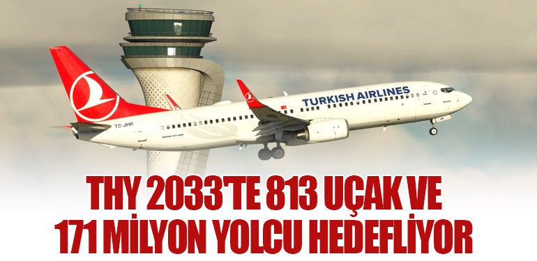 Türk Hava Yolları, 2033'te 813 Uçak ve 171 Milyon Yolcu Hedefliyor