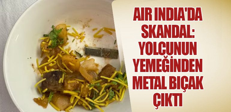 Air India'da Skandal: Yolcunun Yemeğinden Metal Bıçak Çıktı