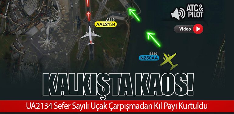 Kalkışta Kaos! UA2134 Sefer Sayılı Uçak Çarpışmadan Kıl Payı Kurtuldu