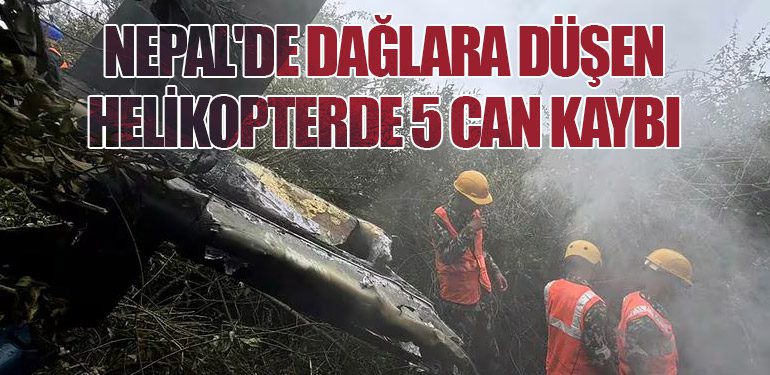 Nepal'de Dağlara Düşen Helikopterde 5 Can Kaybı