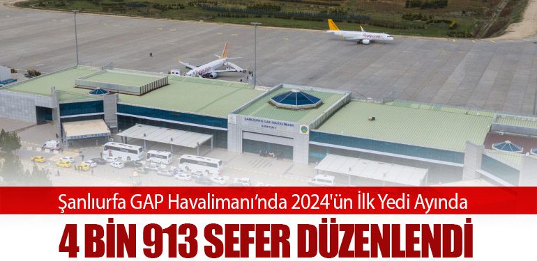 Şanlıurfa GAP Havalimanı’nda 2024'ün İlk Yedi Ayında 4 Bin 913 Sefer Düzenlendi