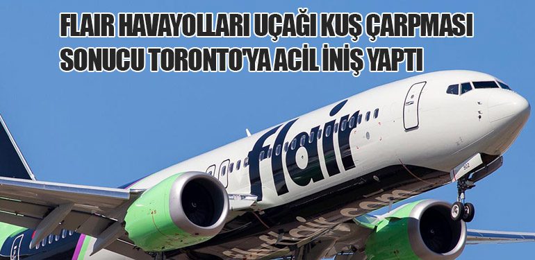 Flair Havayolları Uçağı Kuş Çarpması Sonucu Toronto'ya Acil İniş Yaptı