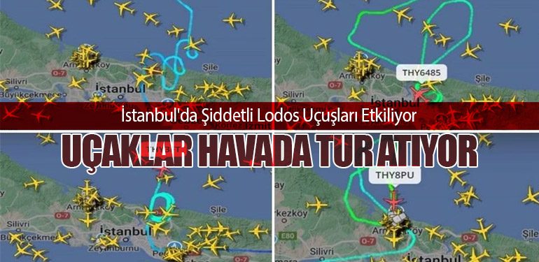 İstanbul'da Şiddetli Lodos Uçuşları Etkiliyor: Uçaklar Havada Tur Atıyor