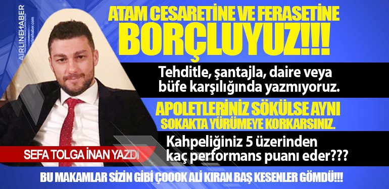 Tehditle, şantajla, daire veya büfe karşılığında yazmıyoruz. Bu makamlar sizin gibi çoook Ali kıran baş kesenler gömdü!!!