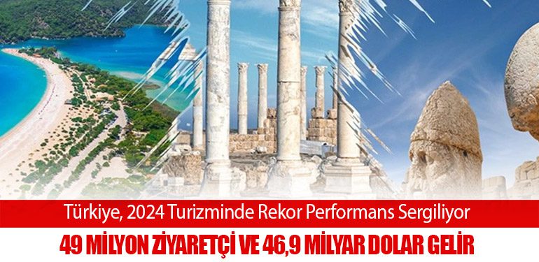 Türkiye, 2024 Turizminde Rekor Performans Sergiliyor: 49 Milyon Ziyaretçi ve 46,9 Milyar Dolar Gelir