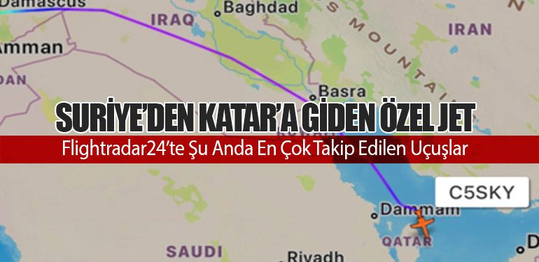 Suriye’den Katar’a Giden Özel Jet