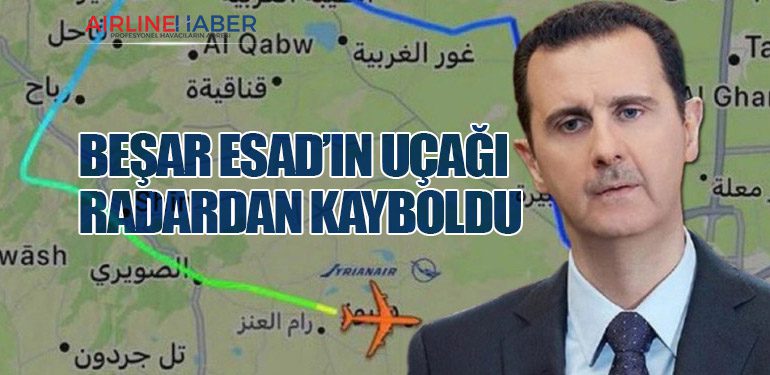 Beşar Esad’ın Uçağı Radardan Kayboldu