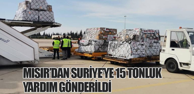 Mısır’dan Suriye’ye 15 Tonluk Yardım Gönderildi