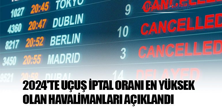 2024'te Uçuş İptal Oranı En Yüksek Olan Havalimanları Açıklandı