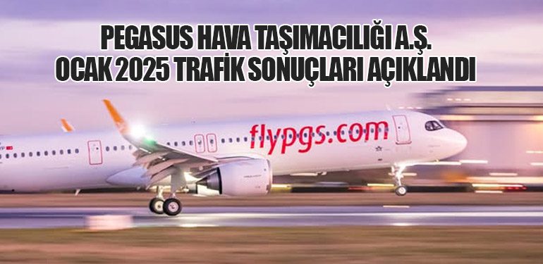 Pegasus Hava Taşımacılığı A.Ş. Ocak 2025 Trafik Sonuçları Açıklandı