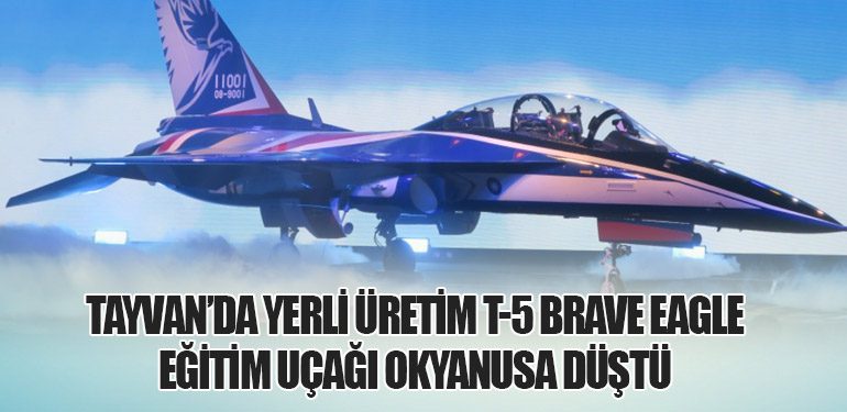 Tayvan’da Yerli Üretim T-5 Brave Eagle Eğitim Uçağı Okyanusa Düştü