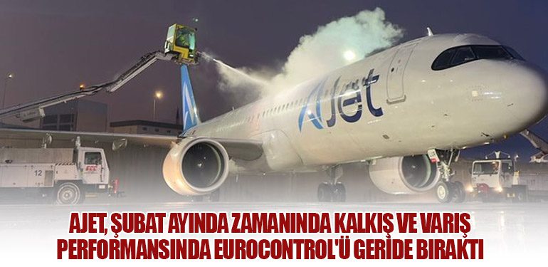 AJet, Şubat Ayında Zamanında Kalkış ve Varış Performansında Eurocontrol'ü Geride Bıraktı